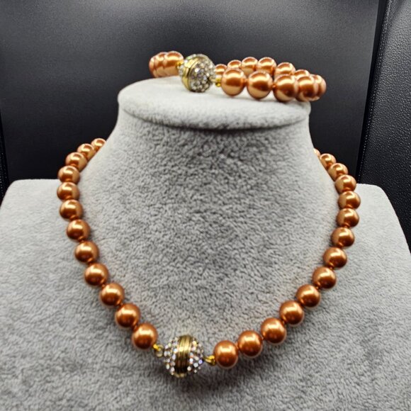 Heidi Daus Magnetic Gold Pearl Jewelry Set - Picture 12 of 16